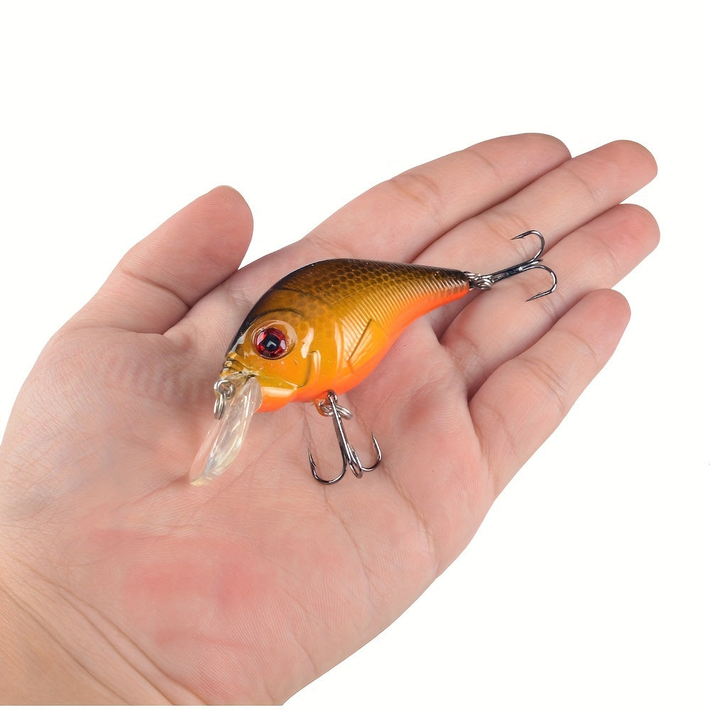 Leurre Méné Dur Wobbler, Matériel De Pêche, Manivelle Artificielle Avec 2 Hameçons Triples, 7.5cm/12g, 1 Pièce FISH