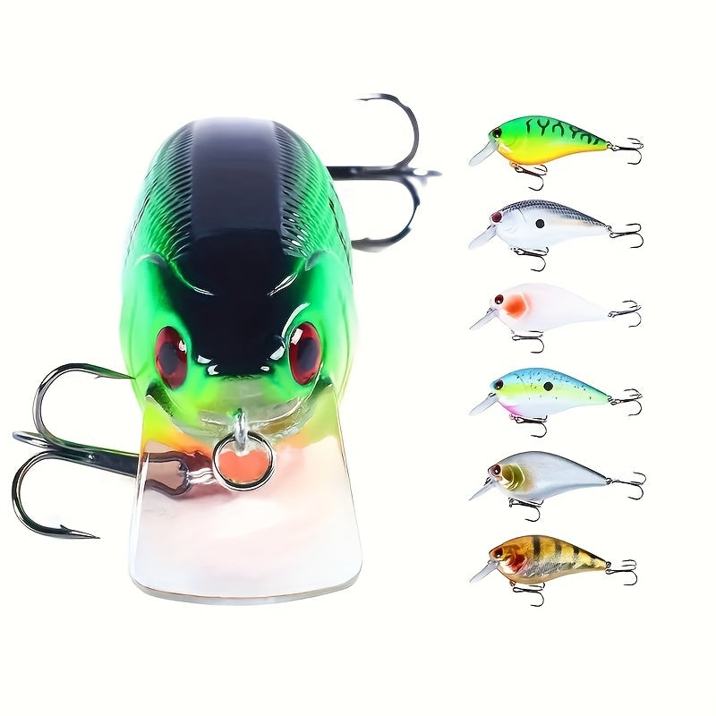 1pc 8.5cm 15g Crankbait à faible profondeur avec hochet pour la pêche au bar et au brochet, leurre dur artificiel Wobbler FISH