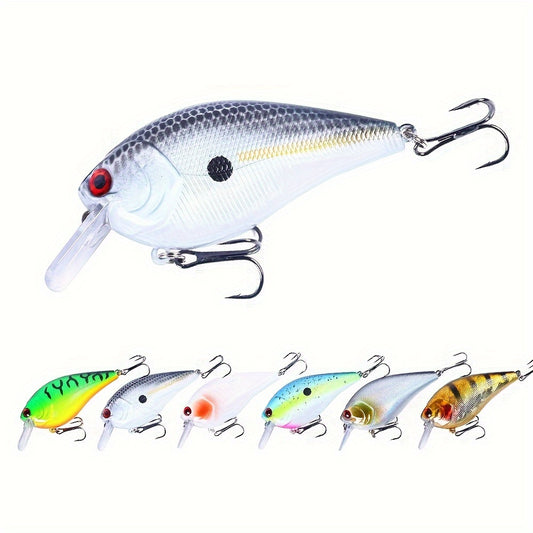 1pc 8.5cm 15g Crankbait à faible profondeur avec hochet pour la pêche au bar et au brochet, leurre dur artificiel Wobbler FISH