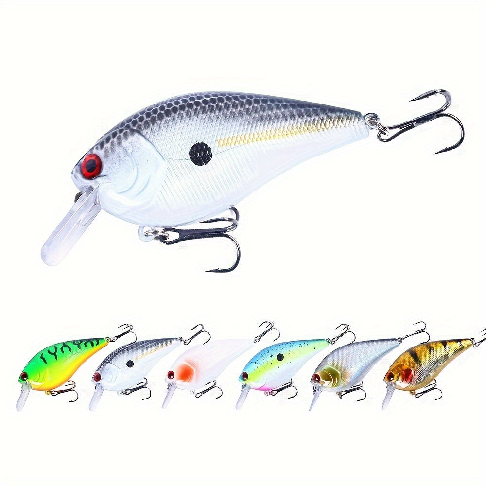 1pc 8.5cm 15g Crankbait à faible profondeur avec hochet pour la pêche au bar et au brochet, leurre dur artificiel Wobbler FISH