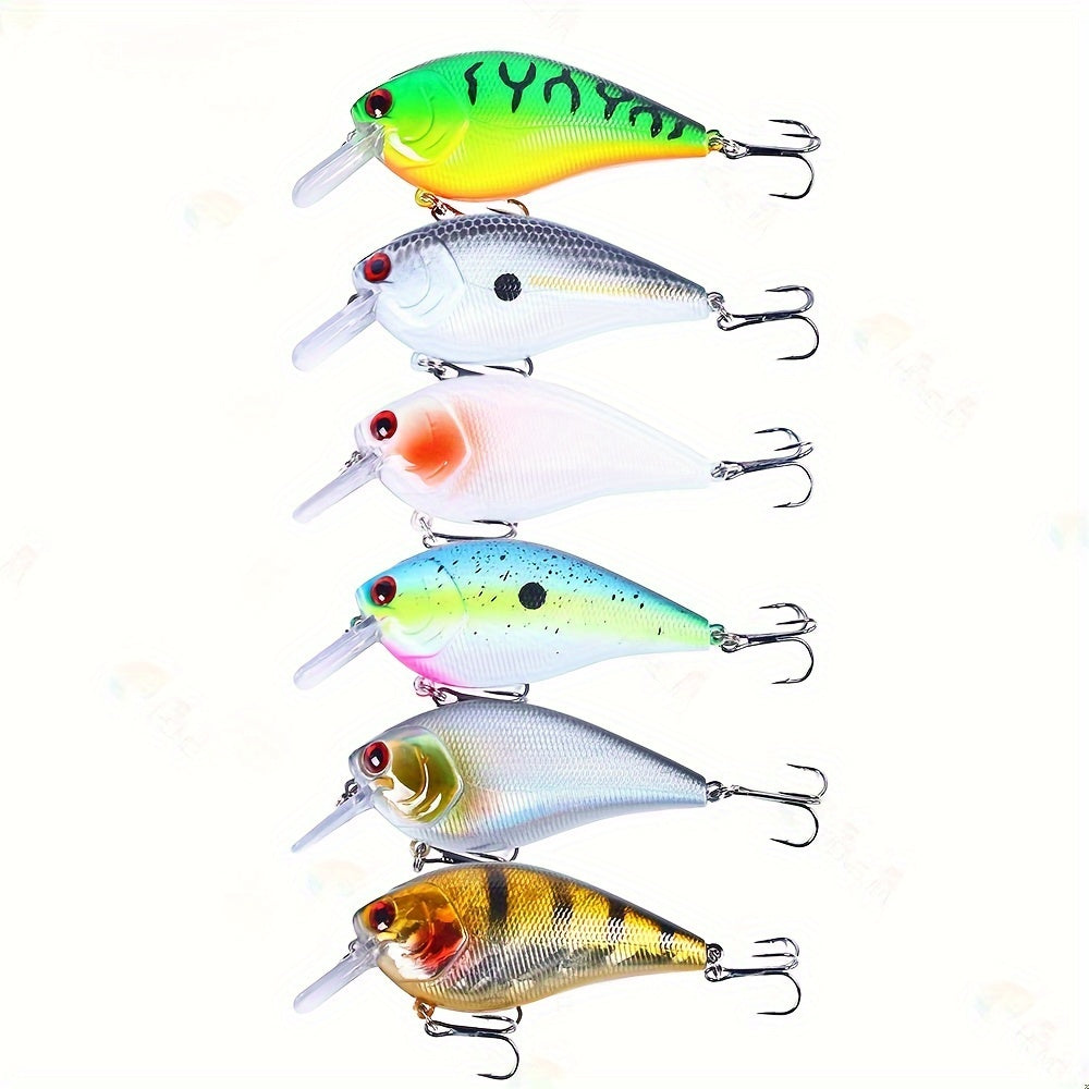 1pc 8.5cm 15g Crankbait à faible profondeur avec hochet pour la pêche au bar et au brochet, leurre dur artificiel Wobbler FISH