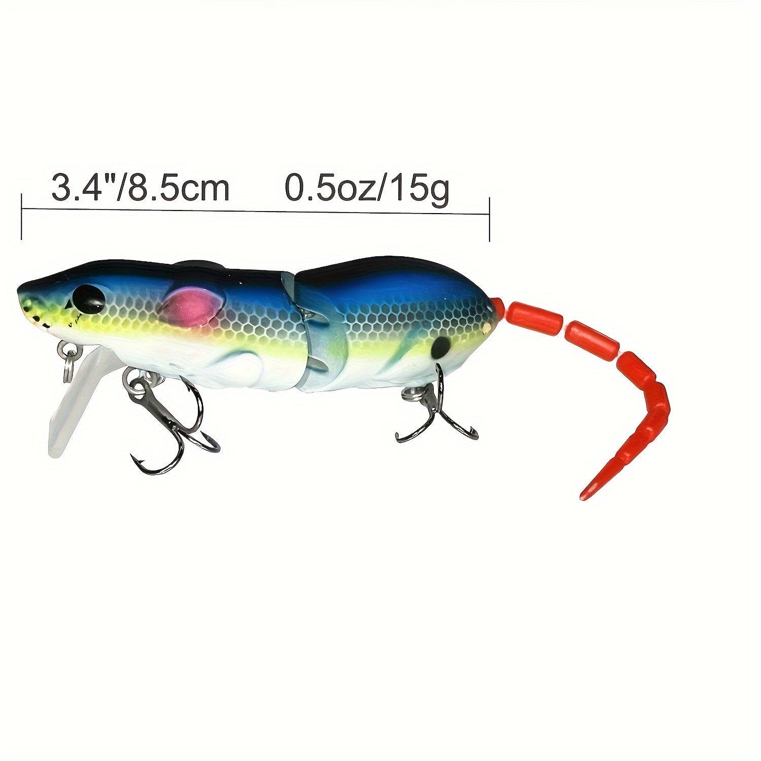 Pack de 3 Leurres de Pêche Wild Hero Topwater Mouse - Swimbaits Réalistes pour Bass & Truite, Construction Durable en Eva/Acier Inoxydable, Cadeau Idéal pour les Pêcheurs FISH